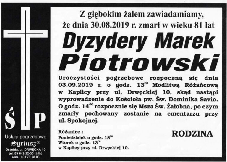 03.09.2019-Ostatnie pożegnanie dyrektora Marka Piotrowskiego — zdjęcie 2