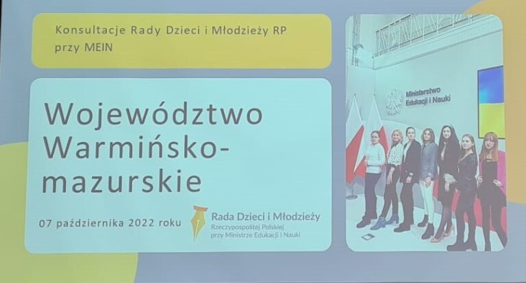 07.10.2022-Konsultacje Rady Dzieci i Młodzieży RP przy MEN w Olsztynie — zdjęcie 2